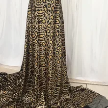 Леопардовый принт Блестки Ткань для платьев модная одежда DIY блестящая ткань для платьев обувь сумки декоры