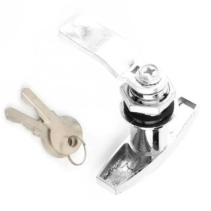 Задняя фиксирующая Т-образная ручка замок из цинкового сплава ящик для инструментов дверь гаража т замок с ключами замок для промышленного шкафа для прицепа караван навес
