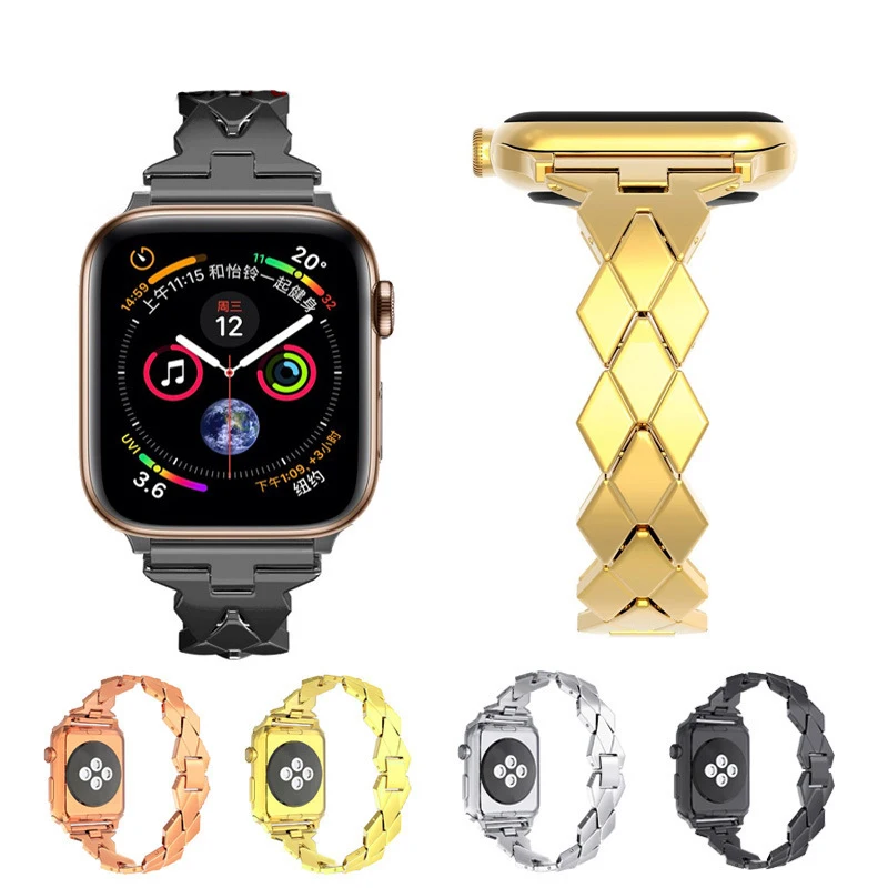 

Premium Vintage Steel Bracelet for apple watch band for i watch band series 1/2/3 /4 40mm 44mm 42mm 38mm strap smart accessories