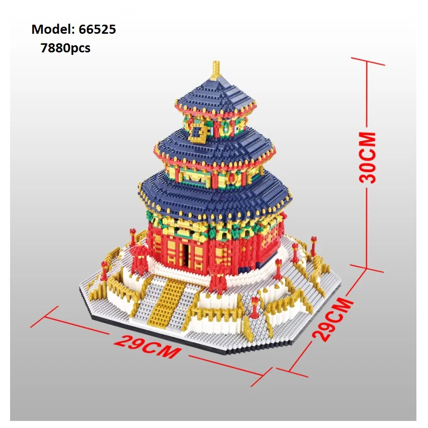 

Challenge 7880pcs YZ Mini Blocks World Famous Architecture Building Toys Chinese Style Temple of Heaven Model Juguetes 66525