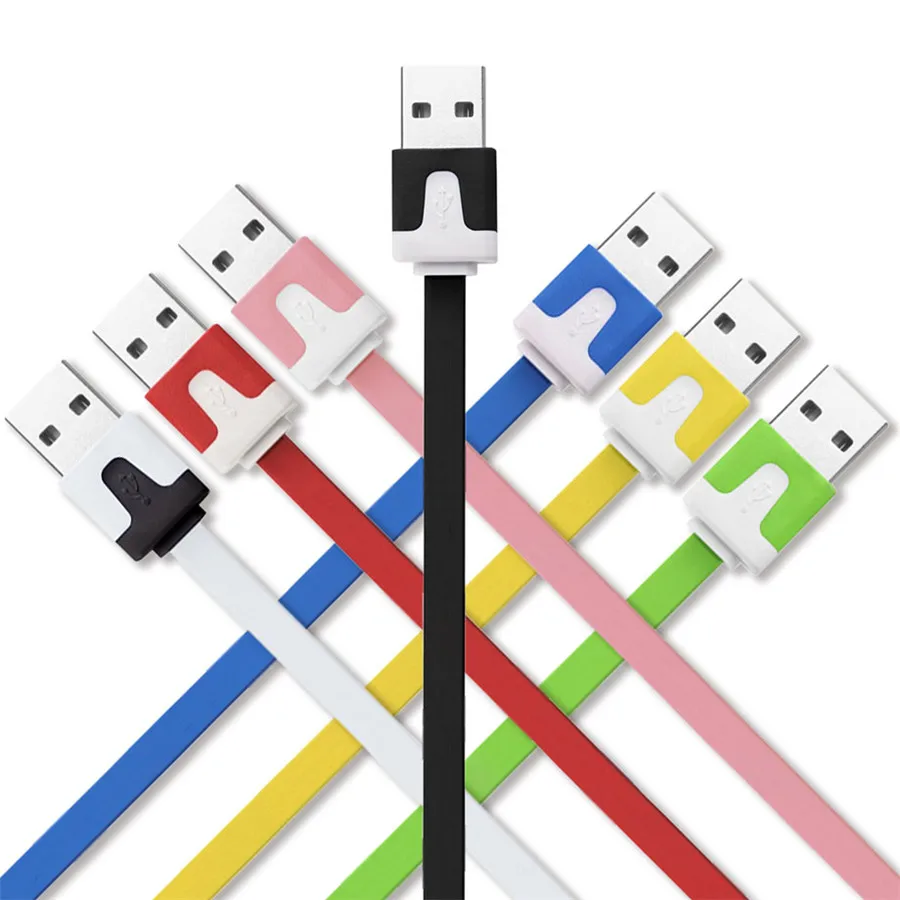 Olaudem телефон кабели плоский ПВХ кабель Micro usb зарядка для телефона USB samsung huawei Xiaomi