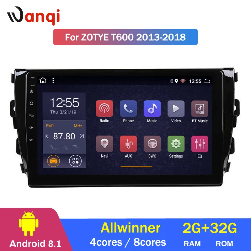 

2G RAM 32G ROM Android Car DVD GPS Multimedia Player For Zotye T600 2014 2015 2016 2017 car dvd Navigation