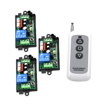 

AC 220V 110V Remote Control Switch 1 CH 10A Relay 3 Receiver 1 Transmitter LED Lamp Light Remote ON OFF Wireless Switch 4081