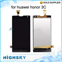 Black 1 Piece Free Shipping 5 inch Display For Huawei Honor 3C LCD G740 H30-U10 3G Version Screen With touch Digitizer Complete