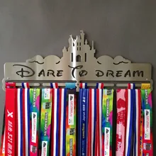 DARE TO DREAM medal hanger Stainless steel medal holder for different sports medals 2.5mm thickness hold 32 medals