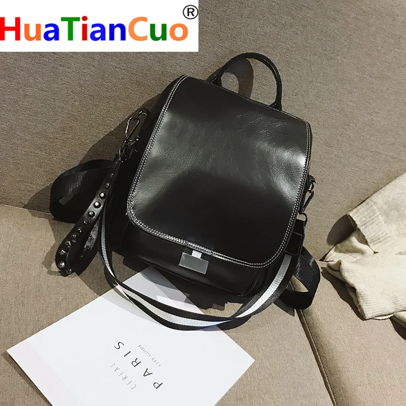 

Retro style PU leather handbag trend sewing stitch popular women's backpack stand stand female bag vintage casual shoulder bag