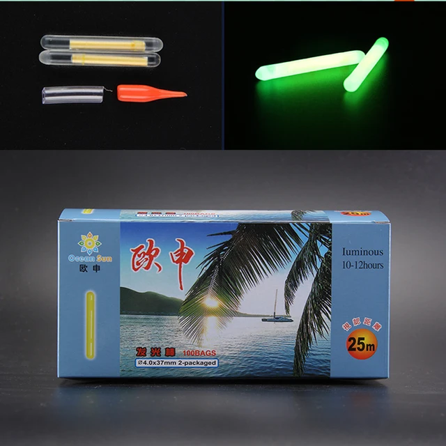 200pcs 100bags Night Fishing Float Light Glow Sticks Chemical