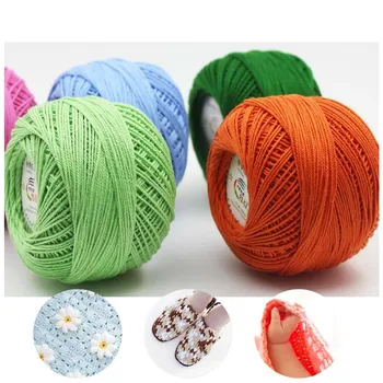 

50g Classic Lace Pearl Gloss Shuttle Series Soft Rival Line Knitting Tape Yarn Crochet Boutique Cotton Thread Width 1.75mm #3