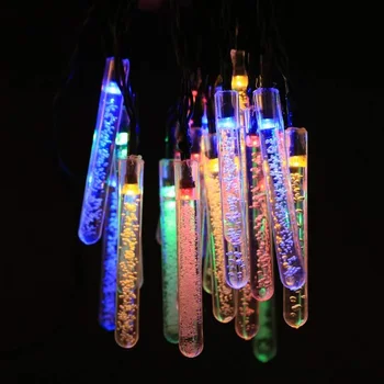 

Solar Power Outdoor Multi Color String Fairy Lights Icicle Garden Patio Porch Christmas Wedding Light 20 Led