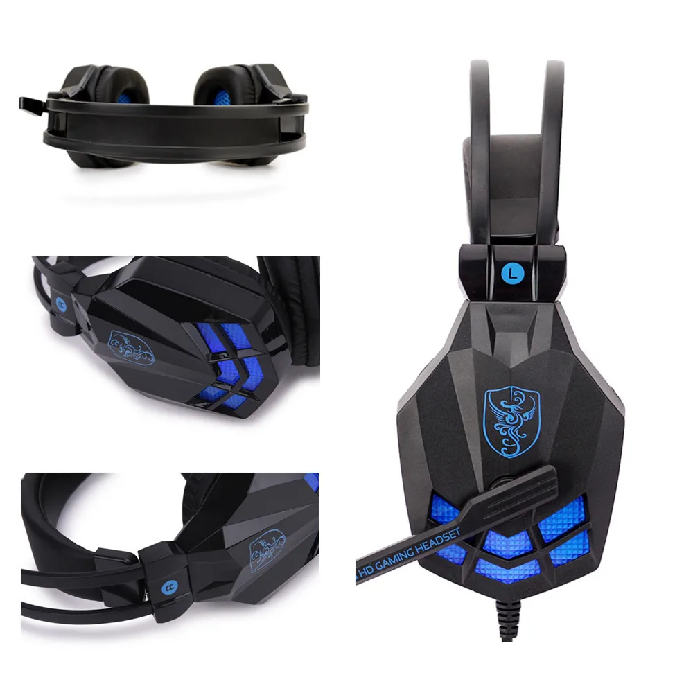 SOYTO SY850 USB игровая гарнитура для PS4 ПК 7 1 объемный звук шумоподавление Накладные