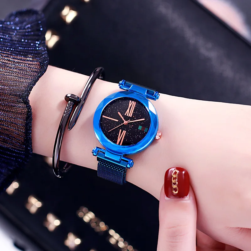Мода Звездное небо детские наручные часы Повседневное Нержавеющая сталь платье кварцевые наручные часы подарок для девочек детские часы Relogio Infantil