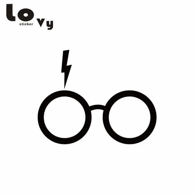 España empresario Fecha roja Gafas de Harry Potter coche etiqueta coche ventana vinilo rayo símbolo  etiqueta - AliExpress