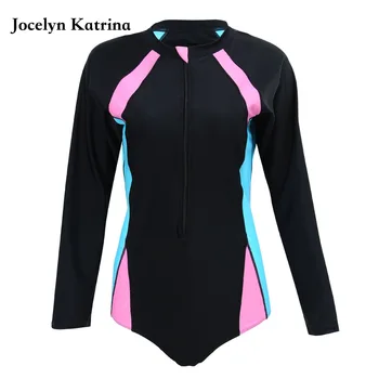 

Swimsuit long sleeve Swimwear Vintage One-piece Surfing Female Biquini One Piece Swimsuit monokini Cut Out bathing suit