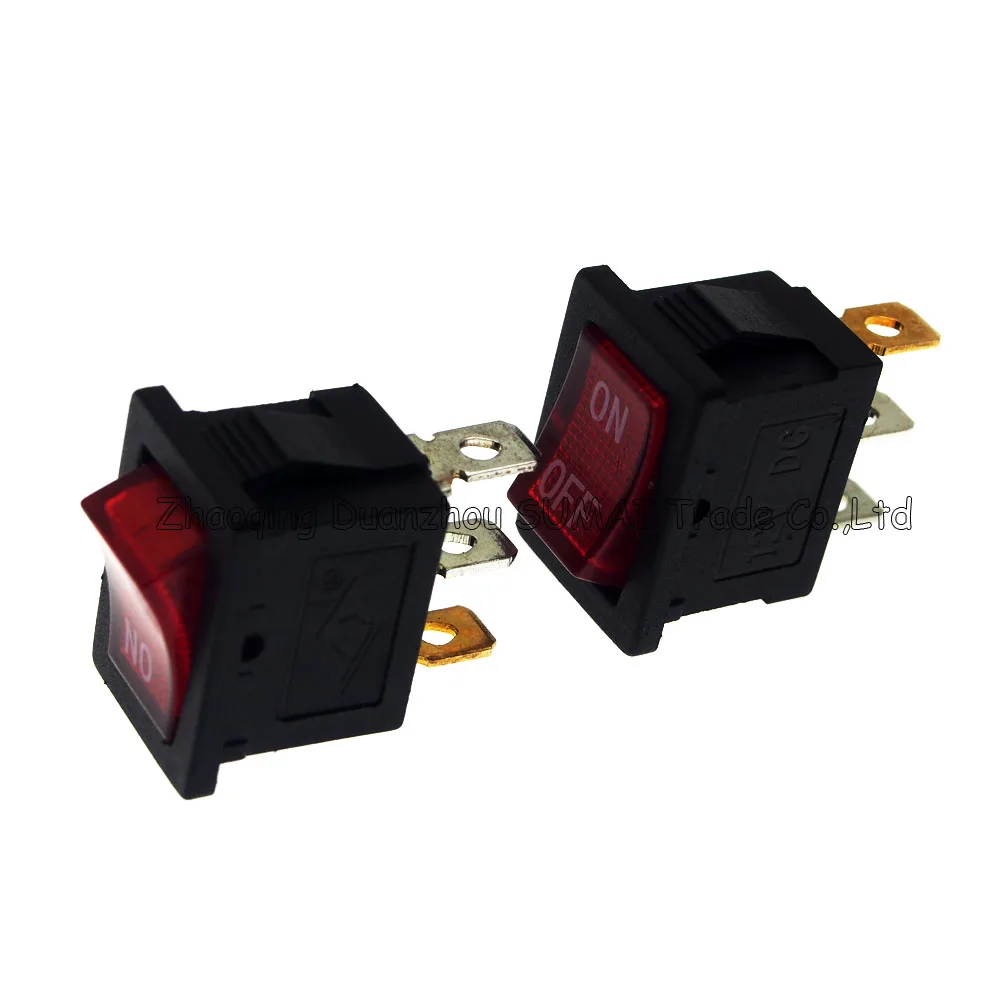 50 шт. выключатель света на 3 контакта 12 В|on/off rocker switch|lighted switcheslight switch 12v |