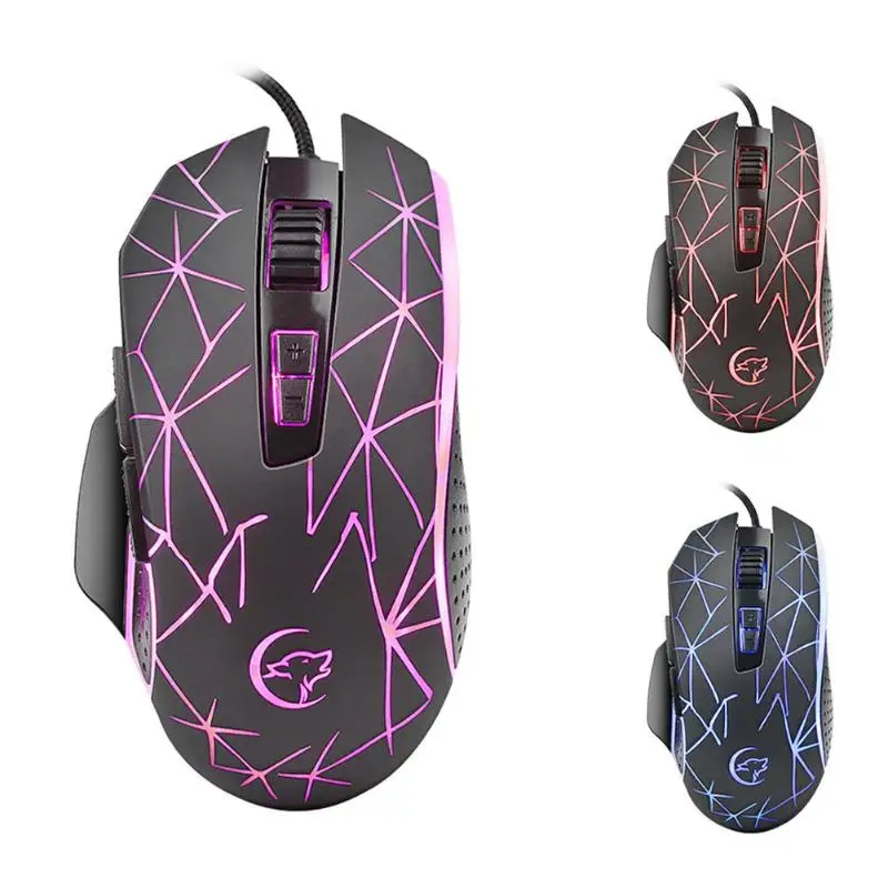 G816 Gaming Mouse Usb Wired Optical Game Mouse 3200 Dpi Adjustable 9 Buttons Backlight Mice For Pub