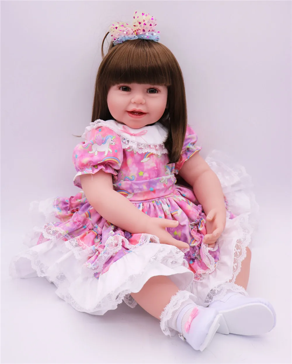 

24inch 60cm reborn babies dolls princess toddler dolls bebe alive smiling collectible baby dolls children play house bebe dolls