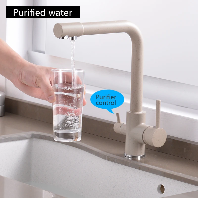  ROVATE Purifier Kitchen Faucet with Filtered Water Dual Handle Drinking Water TapCold and Hot Mixer - 32930411901