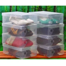 Casa Caja de Almacenamiento de Cajas de Zapatos de Almacenamiento Organizador Caja Contenedor Cajas De Zapatos De Plástico Transparente Caja de Zapatos de Alta Calidad 5 UNIDS BS