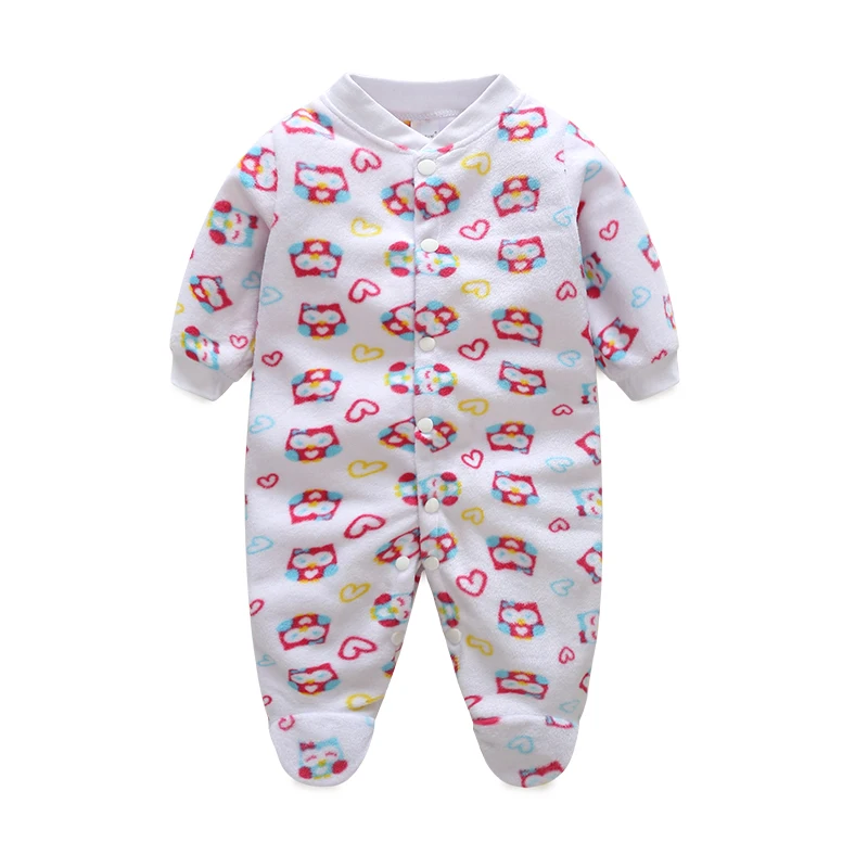 Newborn Clothing Baby boy Girl Footies Fleece One Piece Long Sleeve