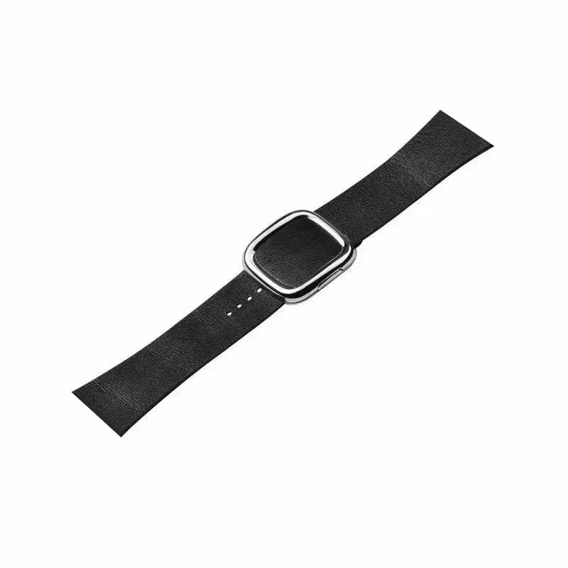 Современная Пряжка, ремешок из натуральной кожи для Apple Watch, ремешок, 4 браслета, сменный ремешок для iWatch, серия 3, 2, 1, 38 мм/40 мм/42 мм/44 м