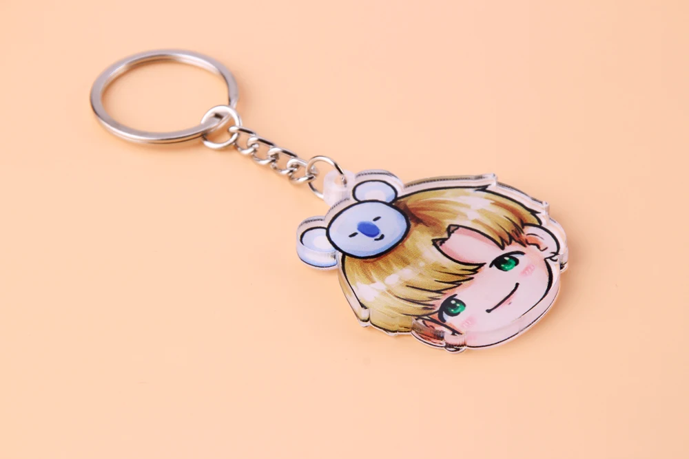 Акриловый аниме милый брелок для ключей Love Yourself Porte Clef