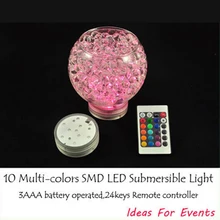 12 шт./лот Водонепроницаемый Led Ваза Светлое основание, С дистанционным Управлением для Свадебных Центральные праздничные атрибуты украшения