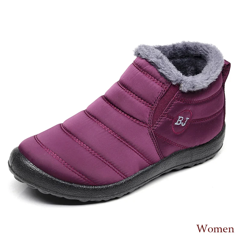 Мужские ботинки; Мужская зимняя обувь; водонепроницаемые зимние ботинки для мужчин; botas hombre; Мужская обувь размера плюс 46; зимняя обувь; мужские ботиночки - Цвет: Winered Women