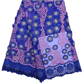 

Free Shipping High Quality African Stones Lace Fabrics 2018 French Net Lace Fabric Embroidered Tulle Mesh Lace For Wedding 1292