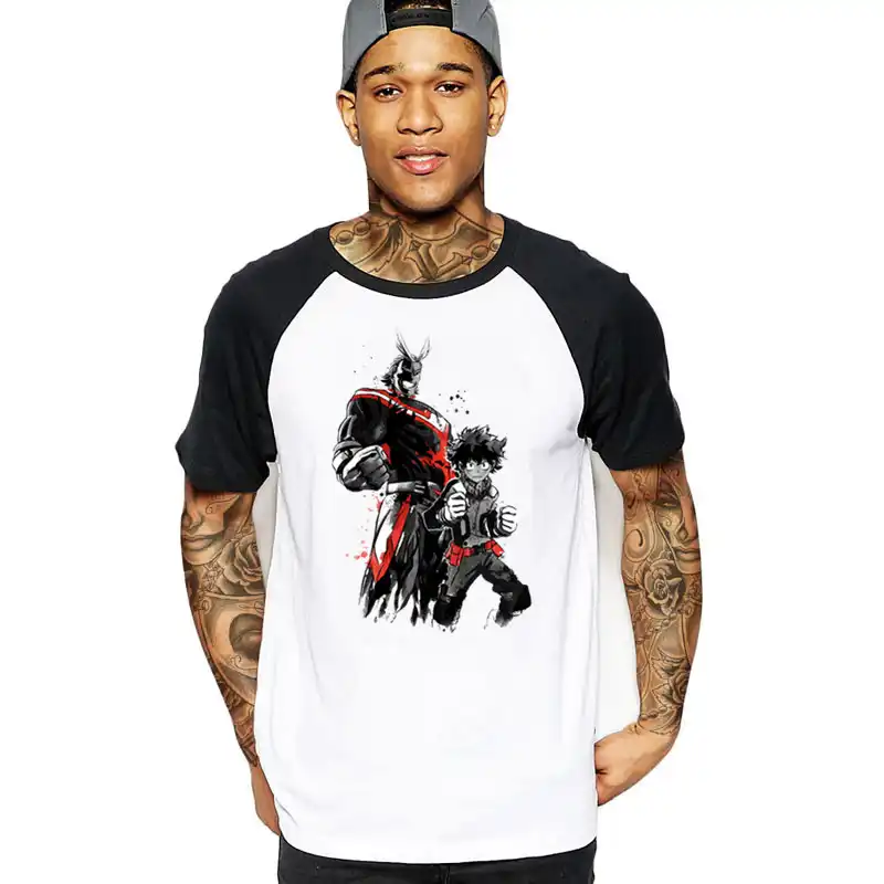 2019 Streetwear Hero Academia Sumi E Academia All Might Boku No Hero Anime Manga Deku Men Funny Japanese T Shirts T Shirt Tshirt Aliexpress