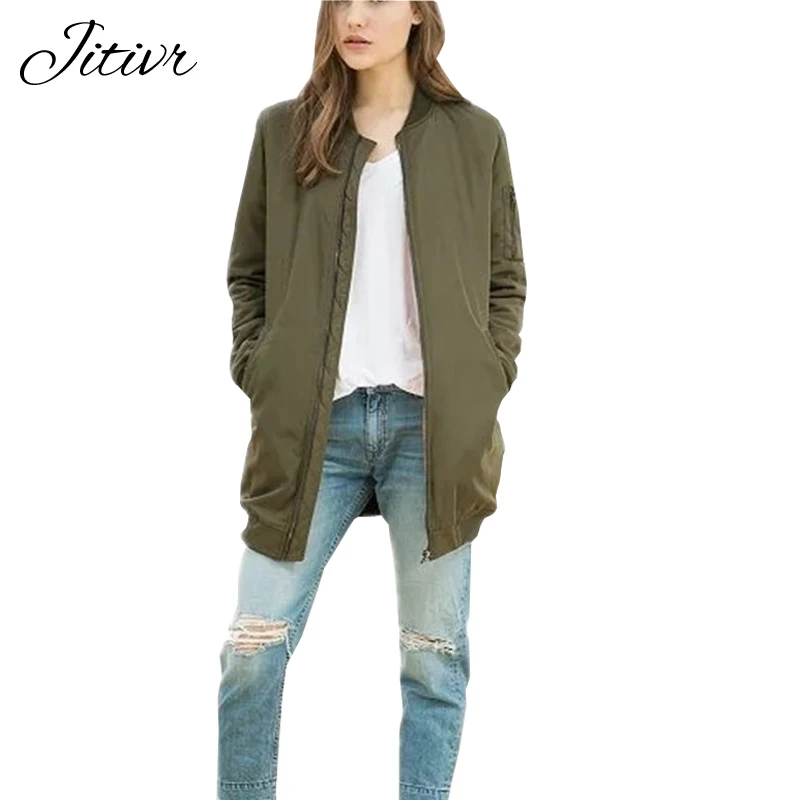 

2017 New Women's Coats High Quality Solid Fashion All-Match Zipper Basics Jackets Slim Cotton Ladies Jacket Casual Loose Parkas