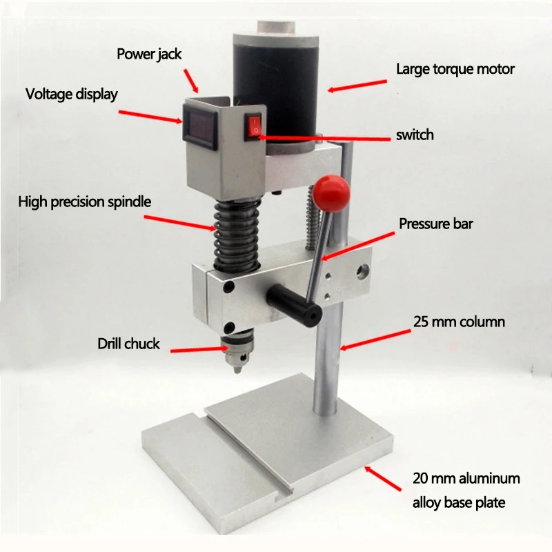 Микро скамья сверлильный станок фрезерный станок Мини Скамья дрель малая скамья дрель DIY малая скамья дрель прецизионное сверло