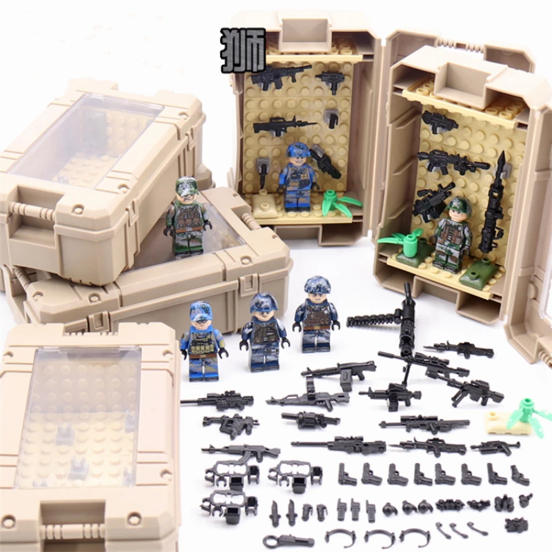 

Cool weapon storage box Camouflage armed forcesvitrina expositora de figuras sw 007 modelismo cabana infantil stalker model kits