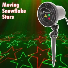 New Year Fairy Lights Outdoor Decorations for Home Christmas Moving Star Laser Projector Snowflake Light 110V 220V Waterproof 