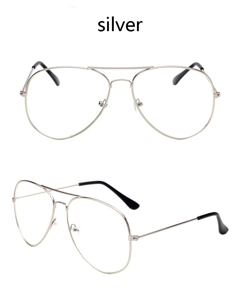 Montatura Occhiali Da Vista LINVO Stile Pilota | Metallica, Lenti Trasparenti UV400 | Unisex, Retro - Foto 9