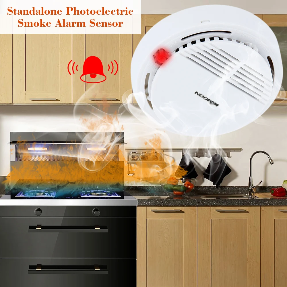 Автономный Фотоэлектрический пожарный извещатель, датчик для домашней безопасности, система для домашней кухни 9 в