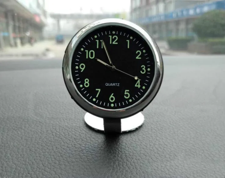 Светящиеся Авто Калибр часы Автомобильный термометр мини автомобиль вентиляционное отверстие кварцевые часы с зажимом автомобильный воздуховод Часы Автомобиль Стайлинг - Название цвета: Black clock