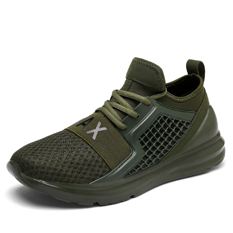 Горячая Распродажа, Мужская обувь для бега, Спортивная уличная прогулочная обувь, женские кроссовки, сетчатая дышащая летняя обувь, большие размеры 36-48 - Цвет: green