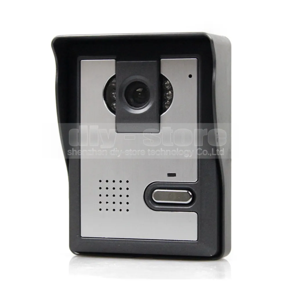 DIYSECUR 4.3 inch Indoor Monitor + 600 TVLine HD Camera IR Night Vision Video Door Phone Video Intercom 1V6
