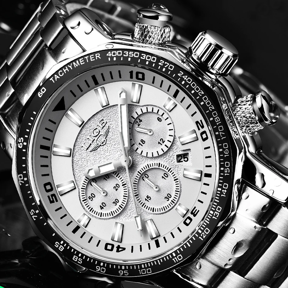 Relogio Masculino новые LIGE модные брендовые мужские часы полностью стальные бизнес Кварцевые часы мужские военные спортивные водонепроницаемые часы