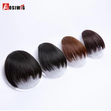 AOSIWIG Short Fake Hair Bangs Heat Resistant Synthetic Hairpieces Clip In Hair Extensions for Women Hair Hairstyles