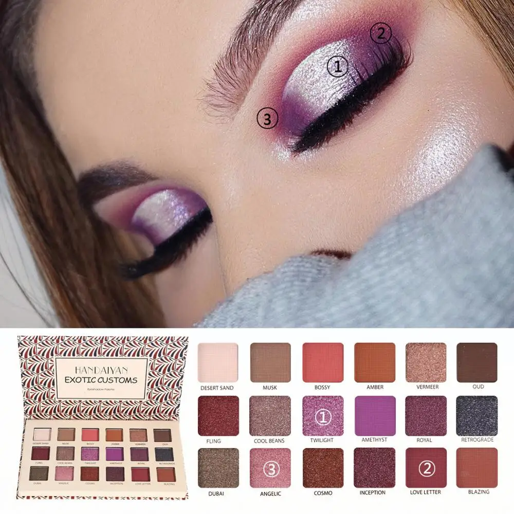 

Matte Eyeshadow Palette 18Colors Glitter Nude Eye Shadow Base Makeup Cosmetic Eyes Pigment Nake Professional Shadows Palettes LQ