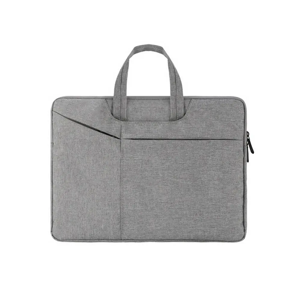 Мужские и женские повседневные портфели для ноутбуков унисекс с защитой от молнии, водонепроницаемые, удобные 13-15 дюймов - Цвет: Grey 15 Inch