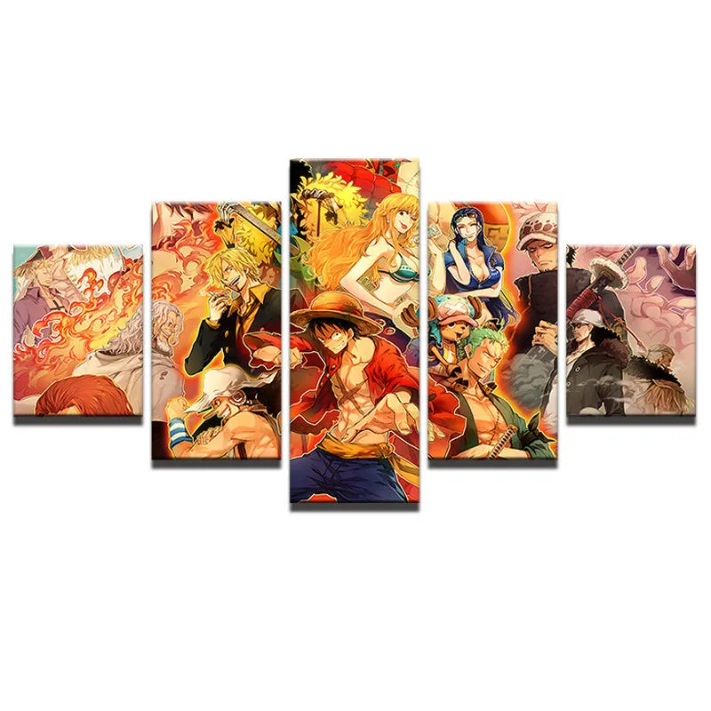 Modular Wall Art Oil Painting HD Printed Modern Poster Frame 5 Panel