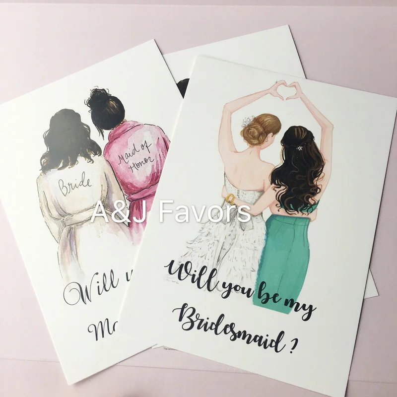  4pcs lot unique wedding party invitations card will be my Bridesmaid Groomsman Proposal invitation - 1.00001E+12