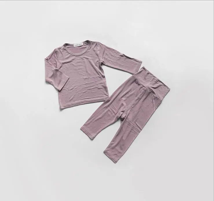Комплект из 2 предметов для девочек и мальчиков, футболка+ длинные штаны модные хлопковые пижамные костюмы на осень и зиму для детей 0-7 лет, HU452