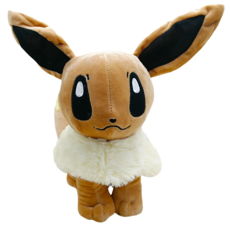 Высокое качество милый Meowth Vulpix Charmander Bulbasaur Eevee Mew Бог Зверь эльф плюшевые куклы мягкая игрушка Коллекция подарок - Цвет: Eevee 30cm