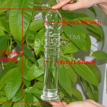 255*50mm Big Large Huge Unisex Glass Dildo Men Anal Crystal Penis Pyrex Dick G-spot Women Gay Lesbian Sex Toys Erotic Product 2