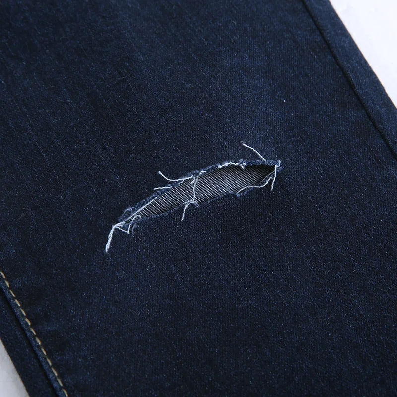 LEIJIJEANS весна и лето плюс размер средняя талия рваные с кисточками 4 однотонных