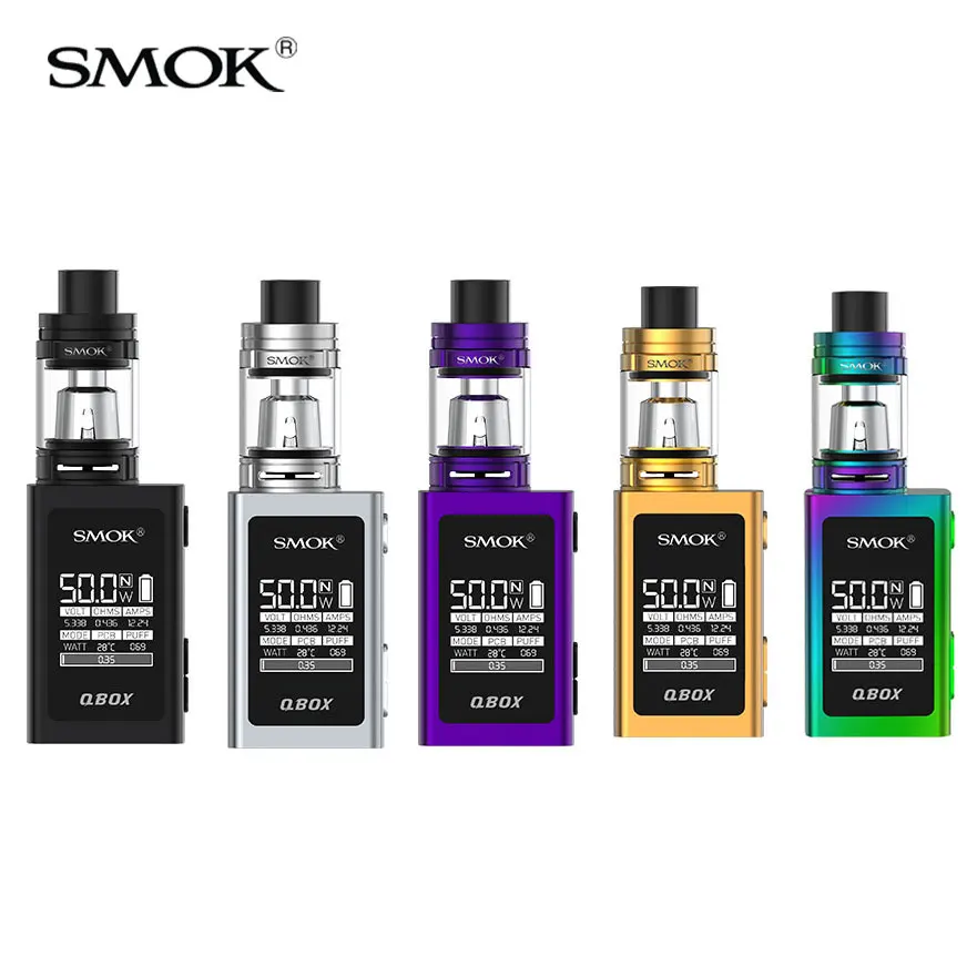 100 Original SMOK Qbox Kit with 1600mah 50W Q BOX Box Mod Battery and
