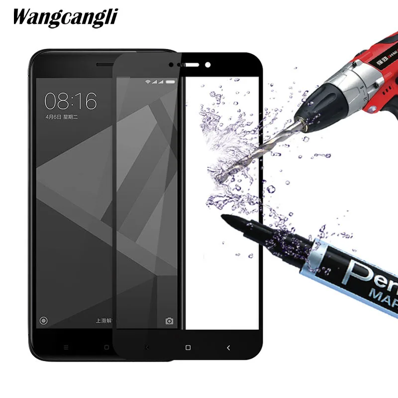

wangcangli Full Cover Screen Protector for Xiaomi Redmi 4X Glass on Tempered Glass Phone for Xiaomi Redmi 4X Tempered Glass